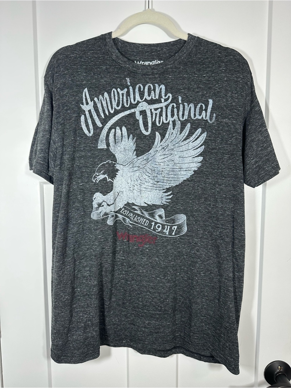Wrangler Charcoal Graphic 'American Original' Short Sleeve Tee